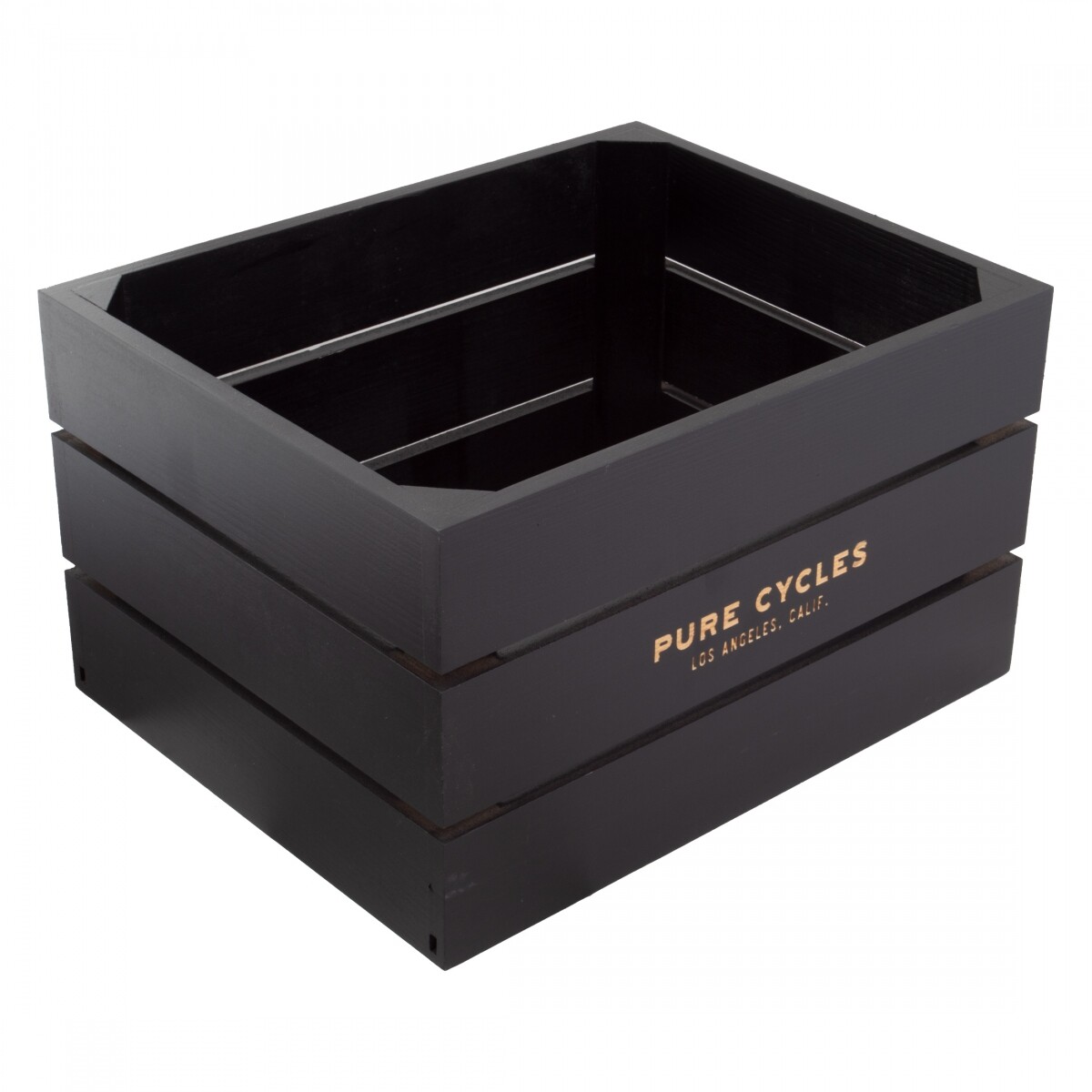 Деревянный городской ящик Pure Cycles из матового черного дерева 12.5x9.75x7.25