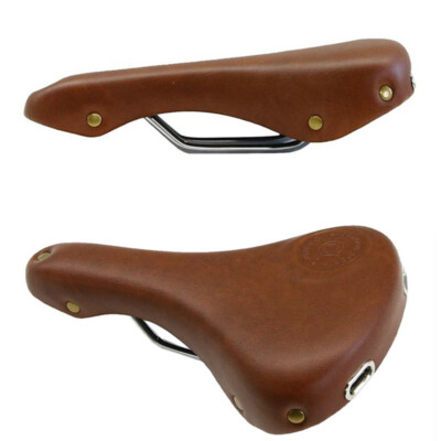 Brown Leather Seat Retro Bike Seats Vintage PU Leather Bicycle