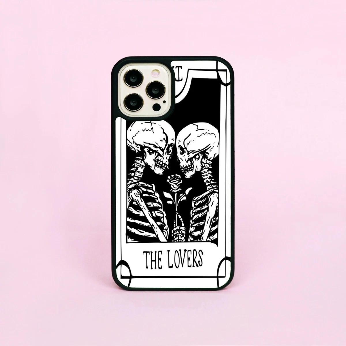 Skeleton Lovers Witchy Tarot Cards Goth Phone Case Cover For iPhone Samsung