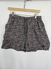 Vtg 90s Nike Running Shorts Geometric Print Unlined Nylon Women's XL 16-18