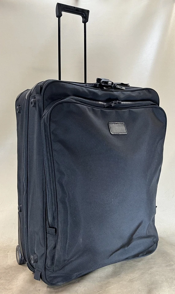 Andiamo Usa Black Ballistic Nylon 25” Upright Wheeled Expandable Check Suitcase - Image 3 of 4