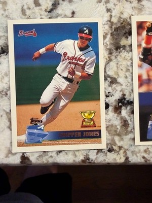 1996 TOPPS MLB BASEBALL CARD ATLANTA BRAVES CHIPPER JONES #177
