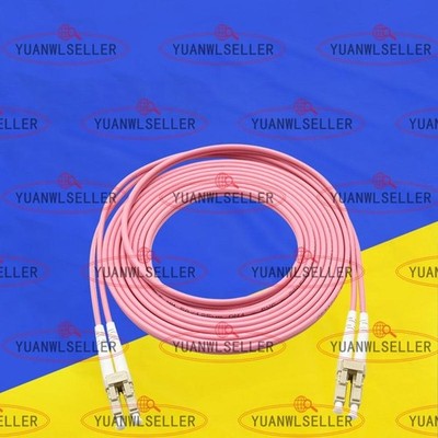 LC UPC to LC UPC Duplex OM4 Multimode 3.0mm Fiber Optic Patch Cord Cable 15M #to