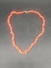 Ancien Collier Corail Rouge Vintage