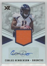 2017 Panini XR Rookie Swatch Auto /199 Carlos Henderson #RSA-CH Auto RC