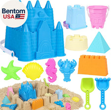 Juguetes de playa juguetes de arena para niños, juguetes de castillo de arena con cubo de castillo, moldes de arena,