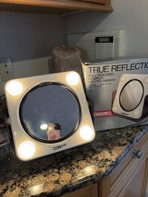 Vintage MCM Conair True Reflections Lighted Mirror OR1 Retro W Box Works
