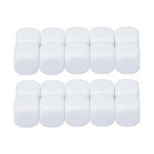 14 mm Dice Blank 100 Pcs Rounded Corner with Smoothed Surface White