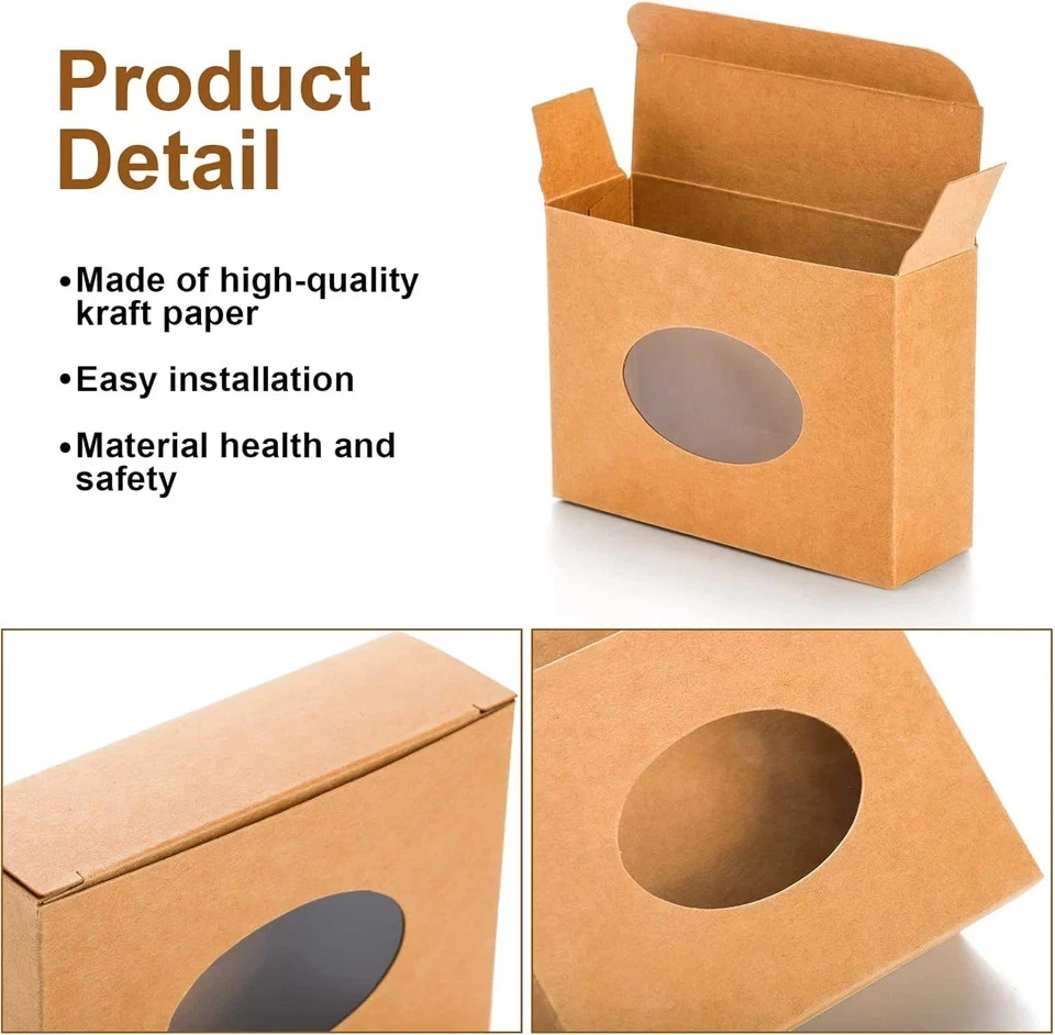 Коробки для мыла с прозрачным окном для мыла ручной работы, пекарни, лакомств упаковка 100 шт. - Изображение 4 из 4