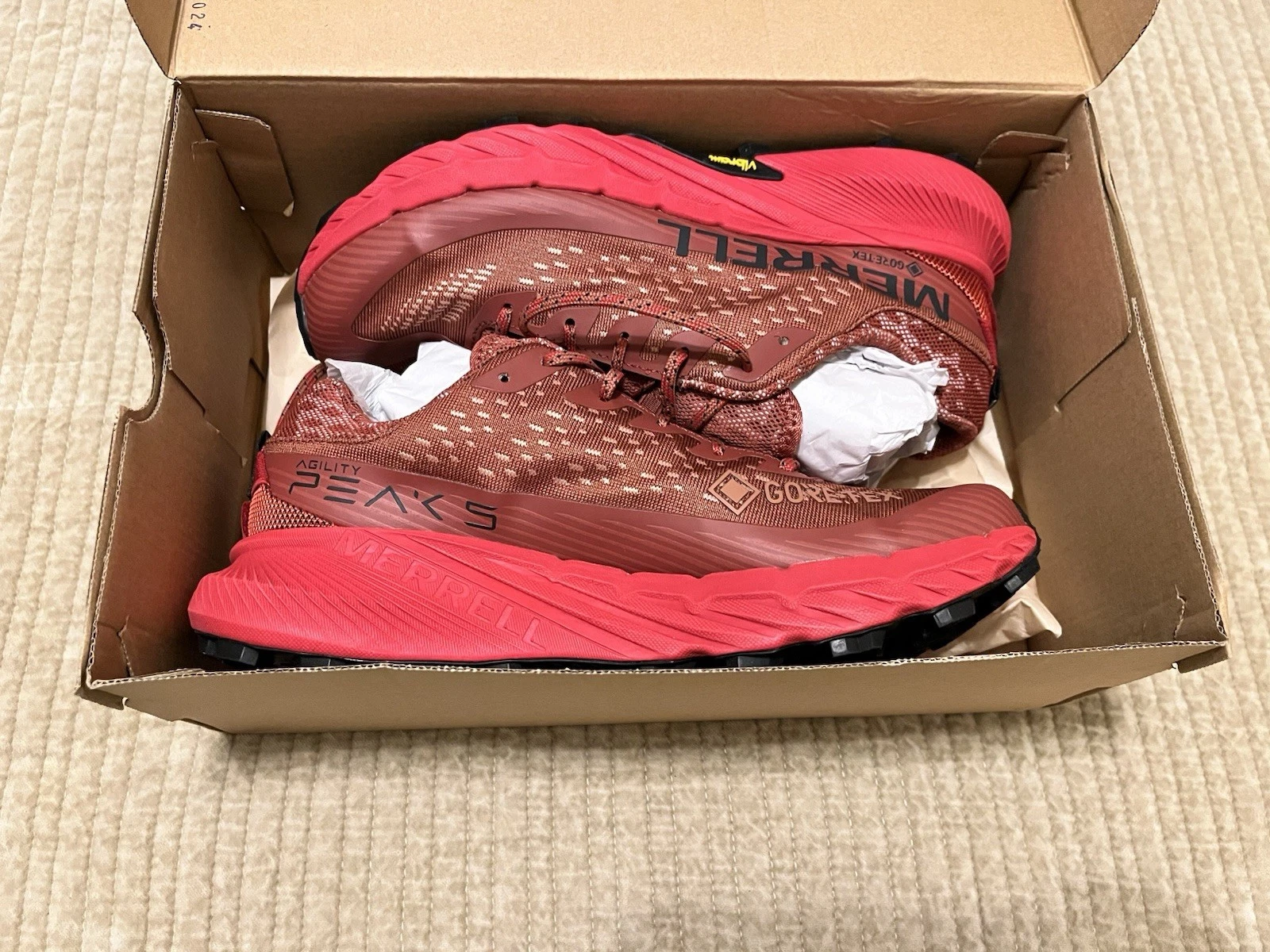 New Merrell Agility Peak 5 Gore-Tex Trail Running Shoes Mens 8 Oxide