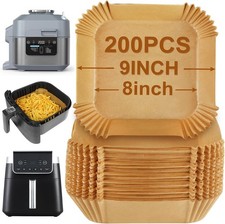 BYKITCHEN 200 Count Air Fryer Liners,Fits Ninja Speedi 5.7L, Disposable | 7.9