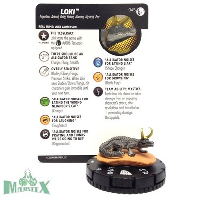 Heroclix Marvel Studios Disney Plus set Loki #045 Super Rare figure w/card!