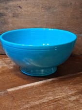 Vintage Fiesta Ware Large Footed Salad Bowl Turquoise Fiestaware 1937-1942