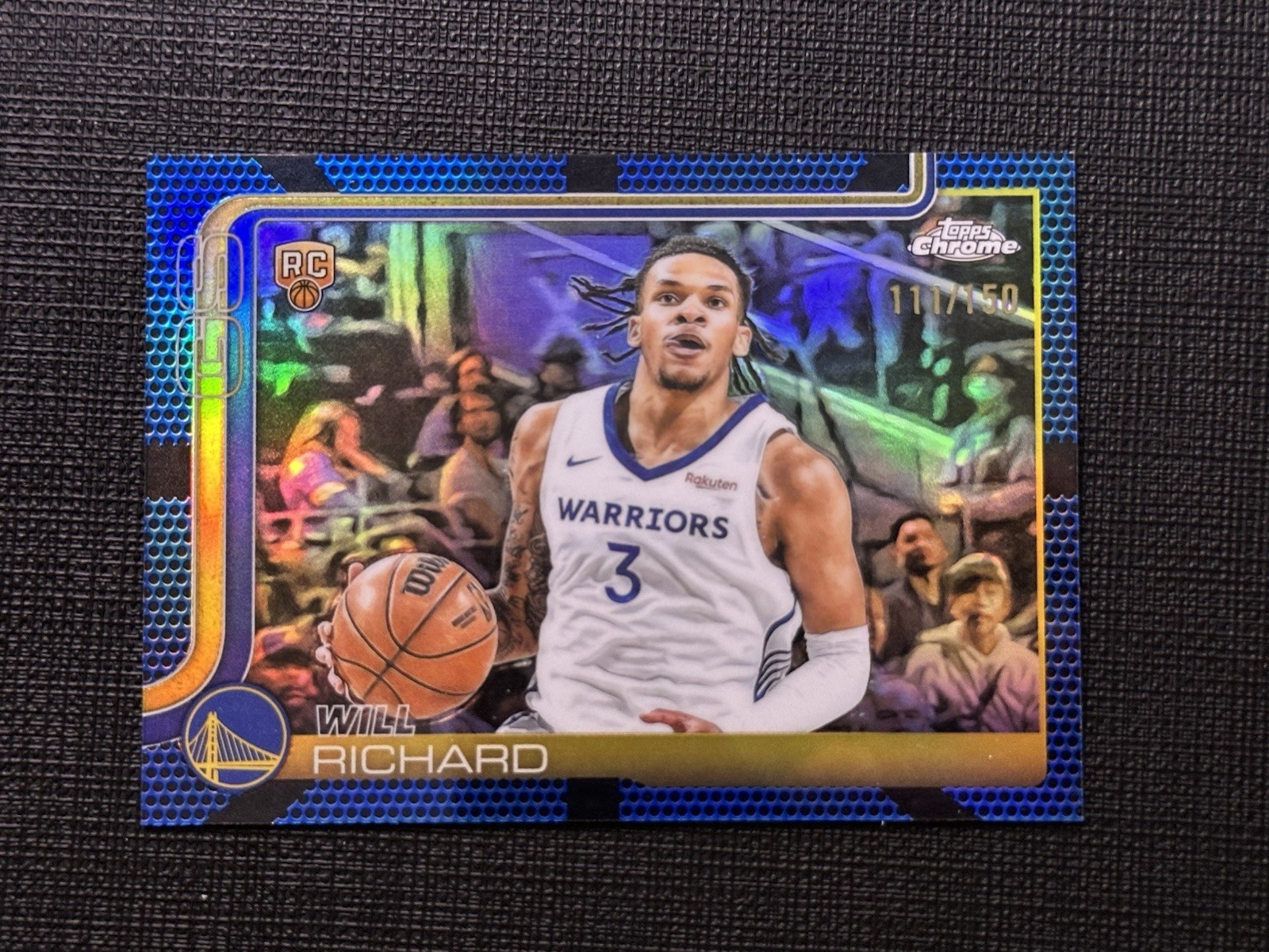 2025-2026 Topps Chrome Will Richard Blue Basketball Refractor RC /150 #287