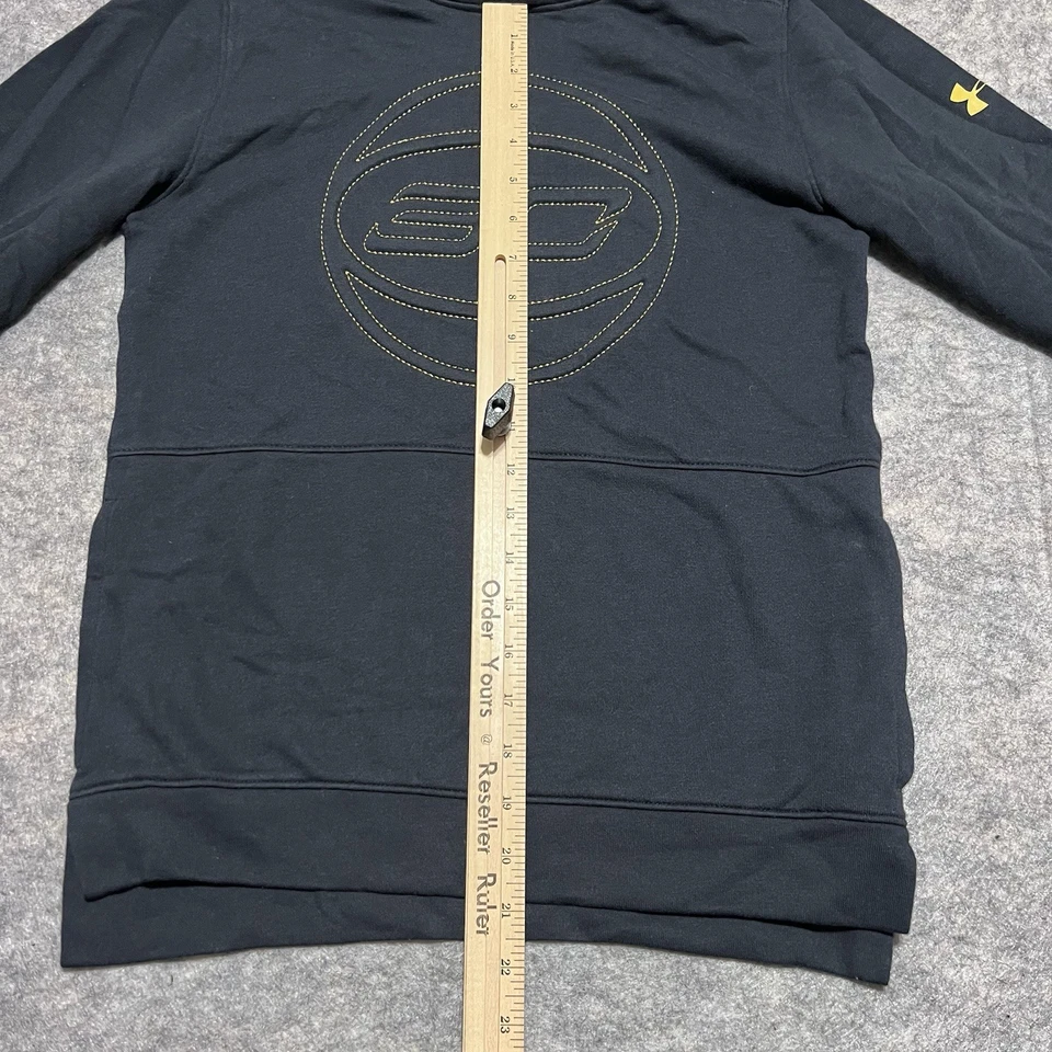 Under Armour Basketball hoodie SC30 MVP Black and Gold youth Boys sz Large - Image 4 of 4