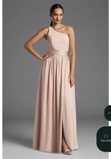 White by Vera Wang One Shoulder Maxi Dress Pearl white Size 4