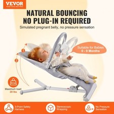 VEVOR Baby Bouncer, Folding Bouncer Seat for Babies 0-9 Months, Newborn Bouncer