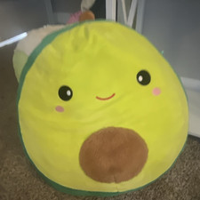 Squishmallows Large Avocado Plush Toy Green Brown Washable Stuffed Animal
