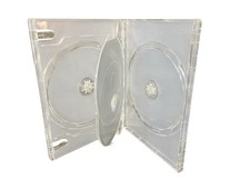Clear 3 Disc DVD Case Replacement 14mm Used Blu-ray Video Game Triple