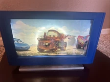 Disney Pixar Cars Motion Lamp Night Light McQueen Mater Working RARE  See Photos