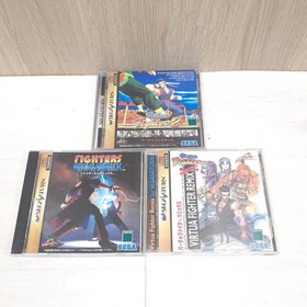 SEGA SATURN CONSOLE Bundle with 6 Games & 2 Controllers tested working NTSC-J