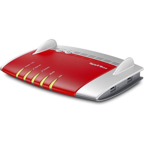 AVM FRITZ!Box 7490 Modem Router Wireless AC 450,1300 Mbit/s USB 3.0 Porte LAN Colore Argento Rosso P61437