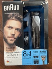 Braun MGK3060 8-in-1 All-in-One Beard Trimmer for Men, Cordless Hair Clipper