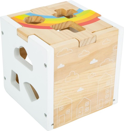 Durable Wooden Shape Sorter Cube with 13 Colorful Shapes - Early Learning Toy - Picture 11 of 12