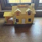 Vintage 1969 Fisher Price Blue & Yellow Little People Play Family House ONLY