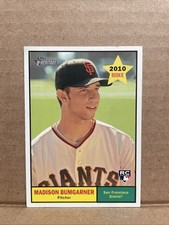 2010 MADISON BUMGARNER TOPPS HERITAGE MLB #161 ROOKIE RC CARD SF GIANTS. rookie card picture
