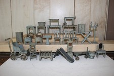 Amazing Lot of KILGORE CAST IRON DOLLHOUSE FURNITURE