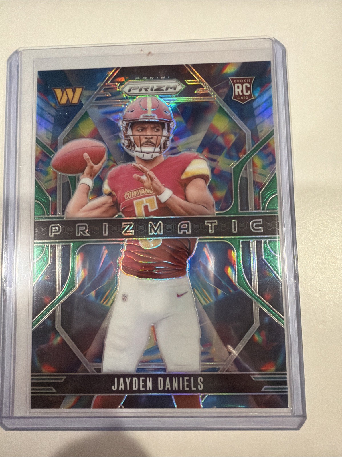 2024 Panini Prizm - Prizmatic Jayden Daniels #3 Green Prizm (RC)