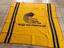 Vintage Kodak Instant Color Film Promotional Throw Blanket 56”x52” 100% Acrylic