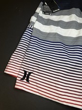NWT Hurley Swim Shorts Trunks Mens Size 32 Multicolor Zipper Pocket Colorful
