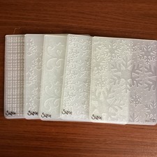 5 Sizzix Embossing Folders use with Cuttlebug paper craft card making scrapbook