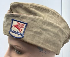 RARE MOBILGAS GAS STATION PEGAUSUS SERVICE STATION ATTENDANT HAT CAP 1930s/1940s