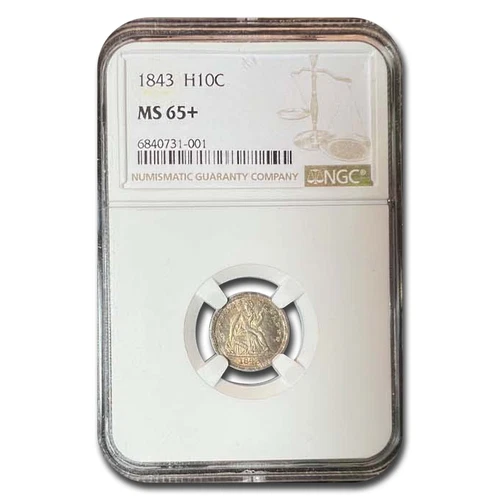 1843 Liberty Seated Half Dime MS-65+ NGC
