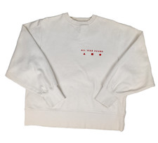 AYR The Sweatshirt Crewneck Ivory White Size Small Fleece Lined Relaxed Sleeve