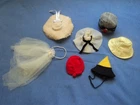 Vintage Barbie Accessories Hats Wedding Veil Red Flare Busy Morning Career Girl