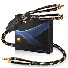 Dual Shielded 24k Gold-Plated RCA Cable