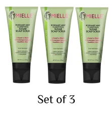 Mielle Organics Clarifying Sugar Scalp Scrub, Rosemary Mint, Set of 3 - 6 oz Ea.