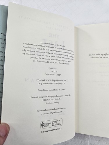 Percy Jackson The Last Olympian Book 5 HCDJ 1st Edition Lord of Time Kronos - Imagen 10 de 14