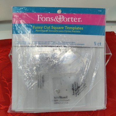 Fons & Porter Fussy Cut Templates - Square Transparent Templates Pack of 5