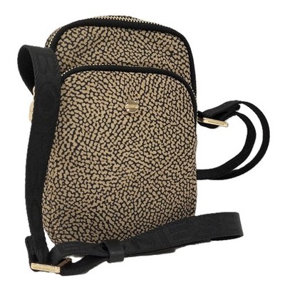 BORBONESE Mobile Shoulder Pouch Nylon Used SKAI-0