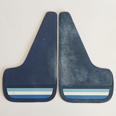Vtg EZ On Splash Guards Rivet Pops Set 2 Mud Flaps - No Drill - Fits All Cars