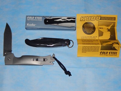 Cold Steel Lot Pocket Bushman Ram Safe Lock Knife 95FB, Kudu Ring Lock 20K