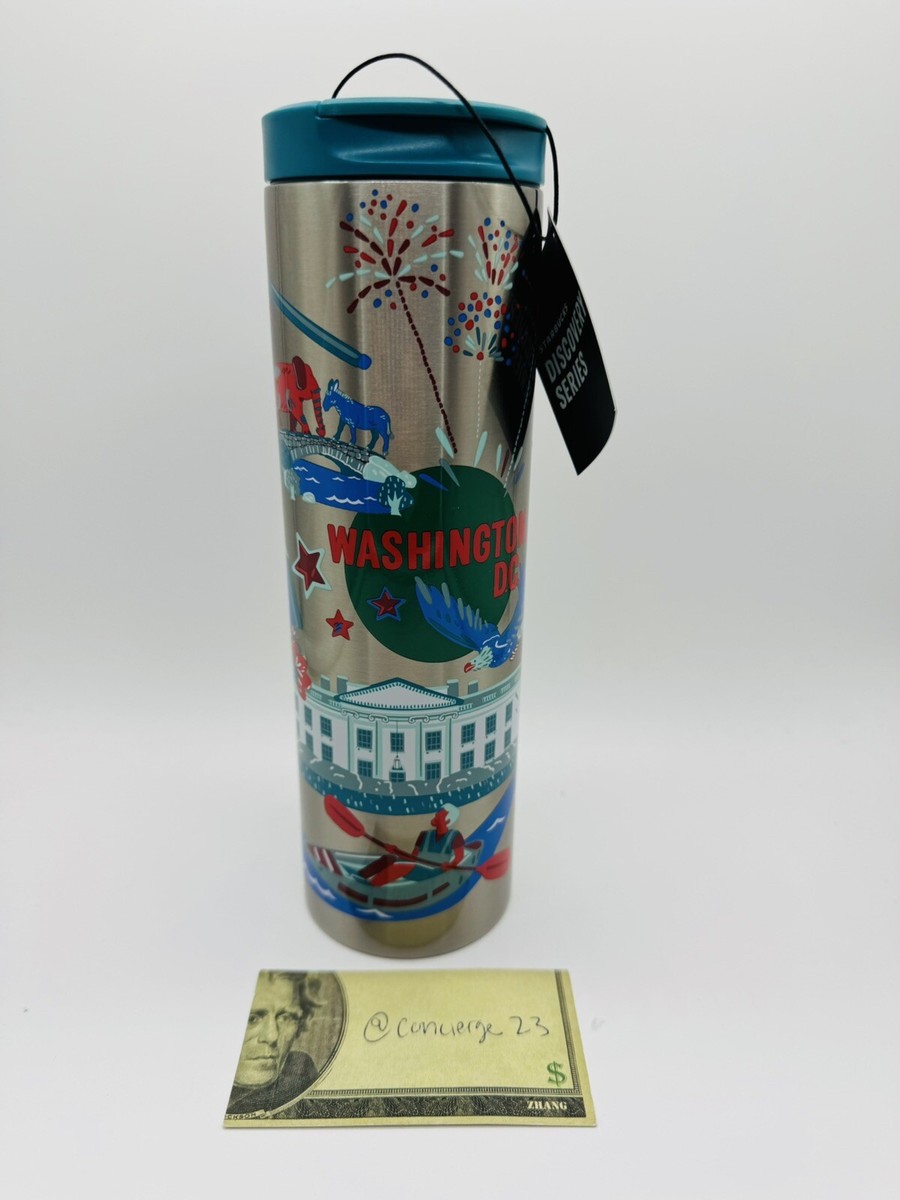 Starbucks Washington DC Silver Tumbler Travel Series Insulated