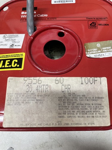 BELDEN 9556 060  18 AWG 6x Beldfoil Shielded Circuit Cable  @60 ft. Spool - Picture 4 of 4