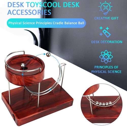 Kinetic Art Newtons Cradle Balance Balls Gravity At Work Perpetual Motion Toy - Picture 5 of 8
