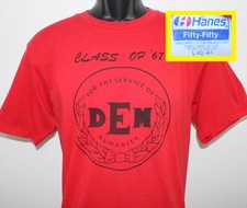 80s 90s Des Moines East High class of '67 vintage t-shirt red soft thin stretchy